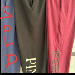 PINK Victoria's Secret Relaxed fit sweats in Black, and Red.
